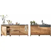 Loberon Keukenkast set van 4 Sunnybrook