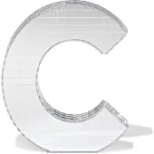 HEMA Discoletter C 10x9x10cm (zilver)