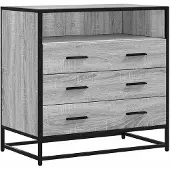 vidaXL Ladekast 70x41x70 cm bewerkt hout grijs sonoma eikenkleurig