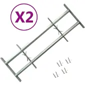 vidaXL Verstelbaar raamrooster voor ramen, 2 stuks, 700-1050 mm