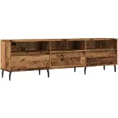 vidaXL Tv-meubel 150x30x44,5 cm bewerkt hout oud houtkleurig