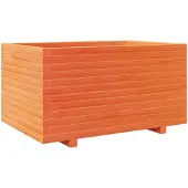 vidaXL Plantenbak 90x60x49,5 cm massief grenenhout wasbruin