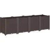 vidaXL Plantenbak 160x40x53 cm polypropeen bruin