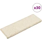 vidaXL Trapmatten 30 st 65x21x4 cm Wit Rechthoekige Rand