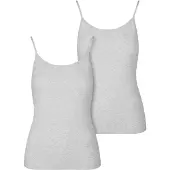 Urban Classics - Basic Cotton 2-Pack Tanktop - L - Grijs/Grijs