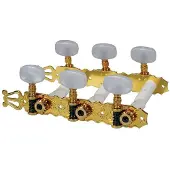Boston 131-G Stemmechanieken voor Klassieke Gitaar 3L/3R Goud met Parelmoer Knoppen en Lyra 70 mm