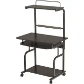 Piranha NEON Bureau & Computerbureau Antraciet/Zwart – Toetsenbordlade & Planken