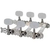 Boston 129-P Stemmechanieken voor Klassieke Gitaar 3L/3R Nikkel met Parelmoer Knoppen en Lyra 70 mm