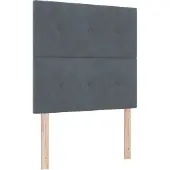 vidaXL LED Hoofdbord met LED-stripverlichting Grijs 80 cm Fluweel