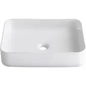 SENSEA Wasbak Studio - Keramiek - Rechthoekig - Wit - 50x36x12cm
