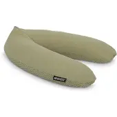 Snoozzz Voedingskussen Premium Kwaliteit - 185 cm – Microparel Vulling – Luxe Draagtas – Wasbare Hoes - Wafel Amande