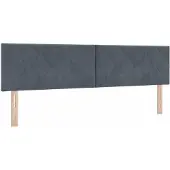 vidaXL LED Hoofdbord Donkergrijs 180 cm Fluweel