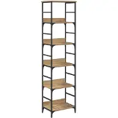 vidaXL Boekenplank 5-laags 50x33x188,5cm Bewerkt hout Artisan Eiken