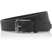 Timbelt Leren Riem 4 cm Croco Zwart