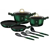 Berlinger Haus Emerald Seriesset - Pannenset - Titaniumnoncoating - Soft-Touch Handvat