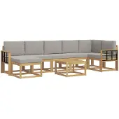 Syfax Buiten bankenset 8 pcs Wit en Lichtgrijs