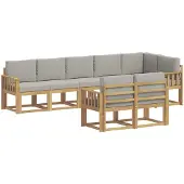 Syfax Buiten bankenset met kussen 8 pcs Wit en Lichtgrijs