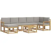 Syfax Buiten bankenset 8 pcs Wit en Lichtgrijs
