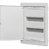 ABN AMIGO Distributiekast, klein model, 2 compartimenten, type 2R UP, model A24UP, met deur, afmetingen B330/H425/T90mm