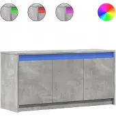 vidaXL Tv-meubel met LED 100x34x50 cm bewerkt hout betongrijs