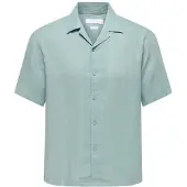 Only & Sons relaxed fit vrijetijdsoverhemd van puur linnen model 'FLYNN'