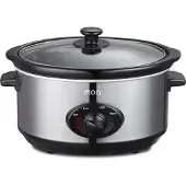 Moa Slowcooker - 6,5 liter - Keramische Binnenpan - Zilverkleurig - SC65