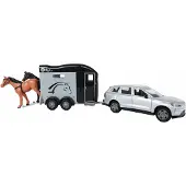 Kids Globe Volvo EX90 met Cheval Liberte paardentrailer die cast pull back 28cm |