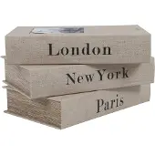 Coppens Opbergbox rechthoek Book New York, Paris, Londen