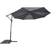 Lesli Living Zweefparasol Gemini - 300 cm - Aluminium frame - Grijs