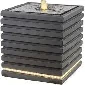 Décoris Tuinfontein | | Vierkant | 35 x 35 x 35 cm (Led, Grijs)