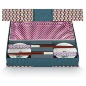Pip studio Sushi Giftset Oriental Flower Festival Round Blue