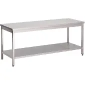 Gastro Roestvrij stalen voorbereidingstafel 304 met lage plank M 85x140x70cm