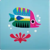 Kitsch Kitchen tegeltje Sealife coral fish