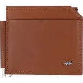Golden Head Leren kaarthouder geldclip Polo Clip-Scheintasche 1960 Cognac bruine