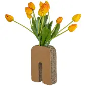 KarTent Kartonnen droogbloemen vaas rachel - 15 x 6 x 22 cm -