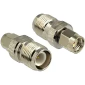 DeLOCK RP-SMA stekker naar RP-TNC bus adapter 50 Ohm