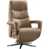 Profijt Meubel Relaxfauteuil Grimsay elektrisch microleder taupe