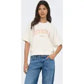 ONLY Sweatshirt 'ONLDaze' ecru / lichtgeel / natuurwit
