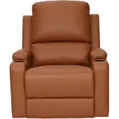 Notio Living DALLAS-Fauteuil met handmatige functie in PU cognac