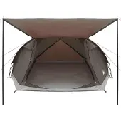 vidaXL Huisje Tent 8-persoons Bruin grijs Polyester en Staal