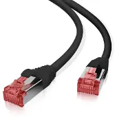 Helos Cat.6 patchkabel, ultrakrachtig, GHMT, AWG 27/7, zwart, 20,0 meter