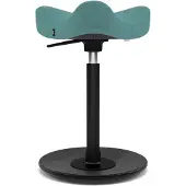 Varier Stokke Move Compact zadelkruk, Turquoise/Zwart Revive - ergonomisch