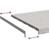 vidaXL Raamsokkel Marmer textuur 140 x 50 x 4,5 cm PVC