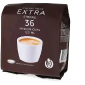 Kaffekapslen | Extra Strong (Normale kop) - 36 pads voor Senseo