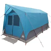 vidaXL Tunneltent met dak Blauw 8-persoons Polyester en Staal
