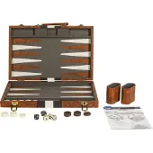 Buffalo backgammon Piping bruin 38x24 cm