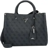 GUESS Handtas 'MERIDIAN II GIRLFRIEND SATCHEL' grafiet / zwart