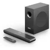 Oxs S21 2.1-kanaals soundbar met subwoofer, precisiegeluid met diepe bassen, 180 W vermogen, 3 EQ-modi, voor thuisbioscoop/muziek/spel, voor tv, pc, Xbox, PS4/5, telefoon, ultracompact, eenvoudige