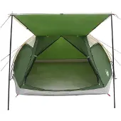 vidaXL Huisje Tent met dak Groen 6-persoons Polyester en Staal