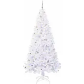 vidaXL Kunstkerstboom met 300 LED Wit 240 cm PVC en Staal